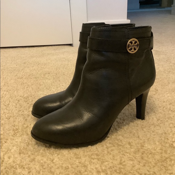 Tory Burch Bristol bootie Leather ankle black heel boots - Picture 6 of 6